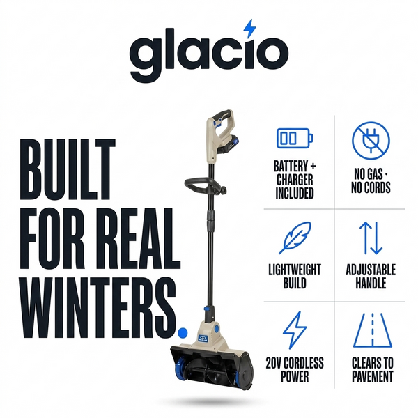 Lightweight Glacio cordless snow shovel