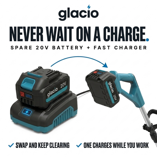 Glacio™ - 2 Pack 20V Battery + Fast Charger